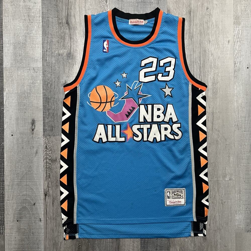 Michael Jordan 1996 NBA All Star Game Mitchell & Ness Teal Basketball Jersey L